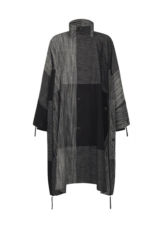A product shot of the IM MEN KASURI coat in black (15).