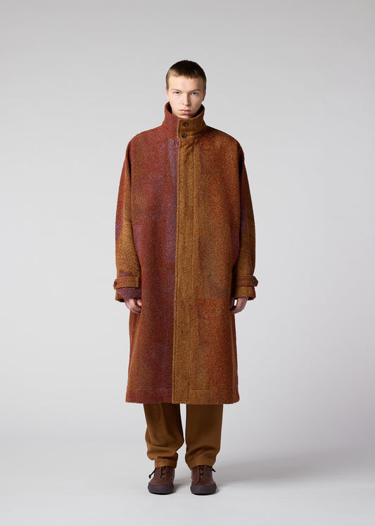 PAINTING JACQUARD Coat Orange