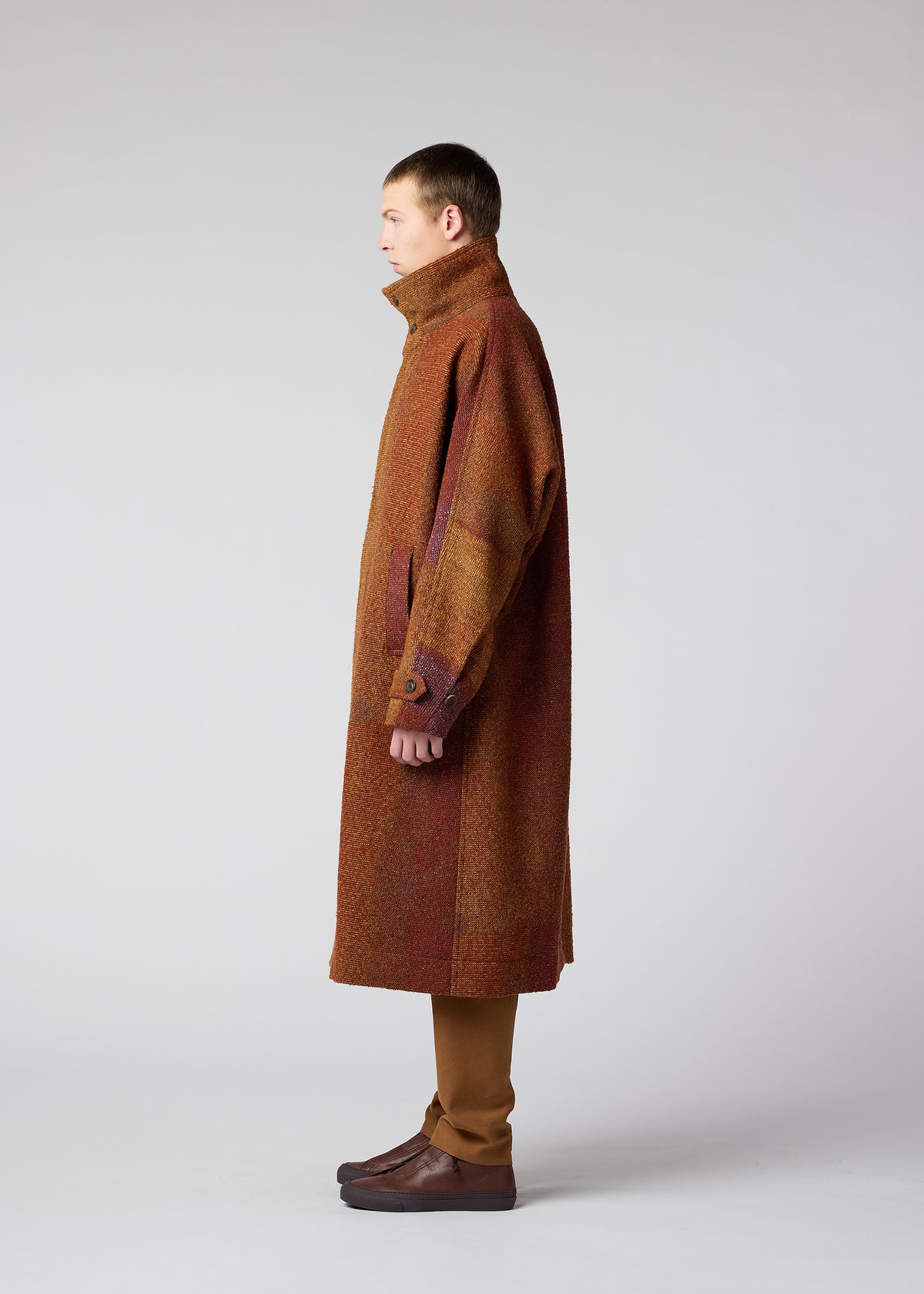 PAINTING JACQUARD Coat Orange