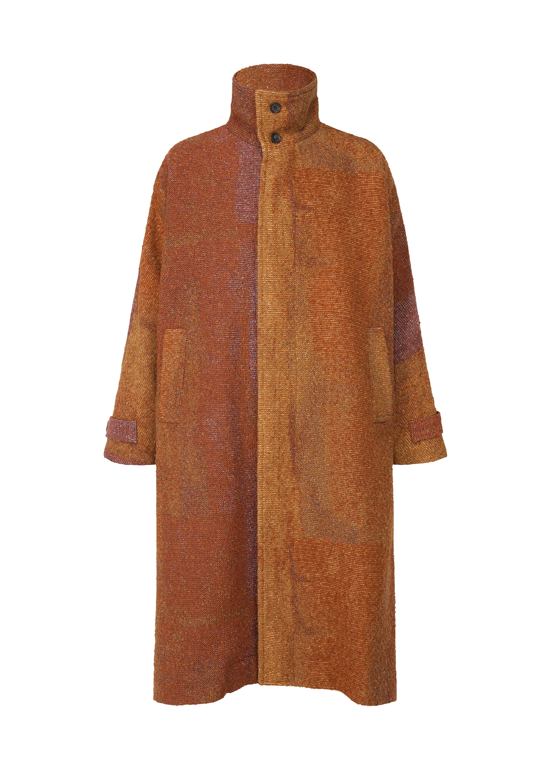 PAINTING JACQUARD Coat Orange