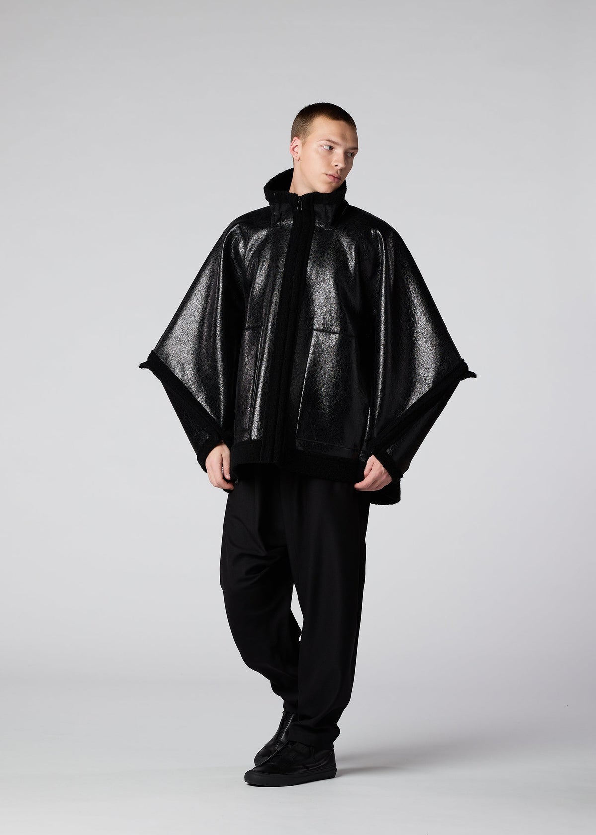 A model wears the IM MEN METALLIC ULTRA BOA jacket.