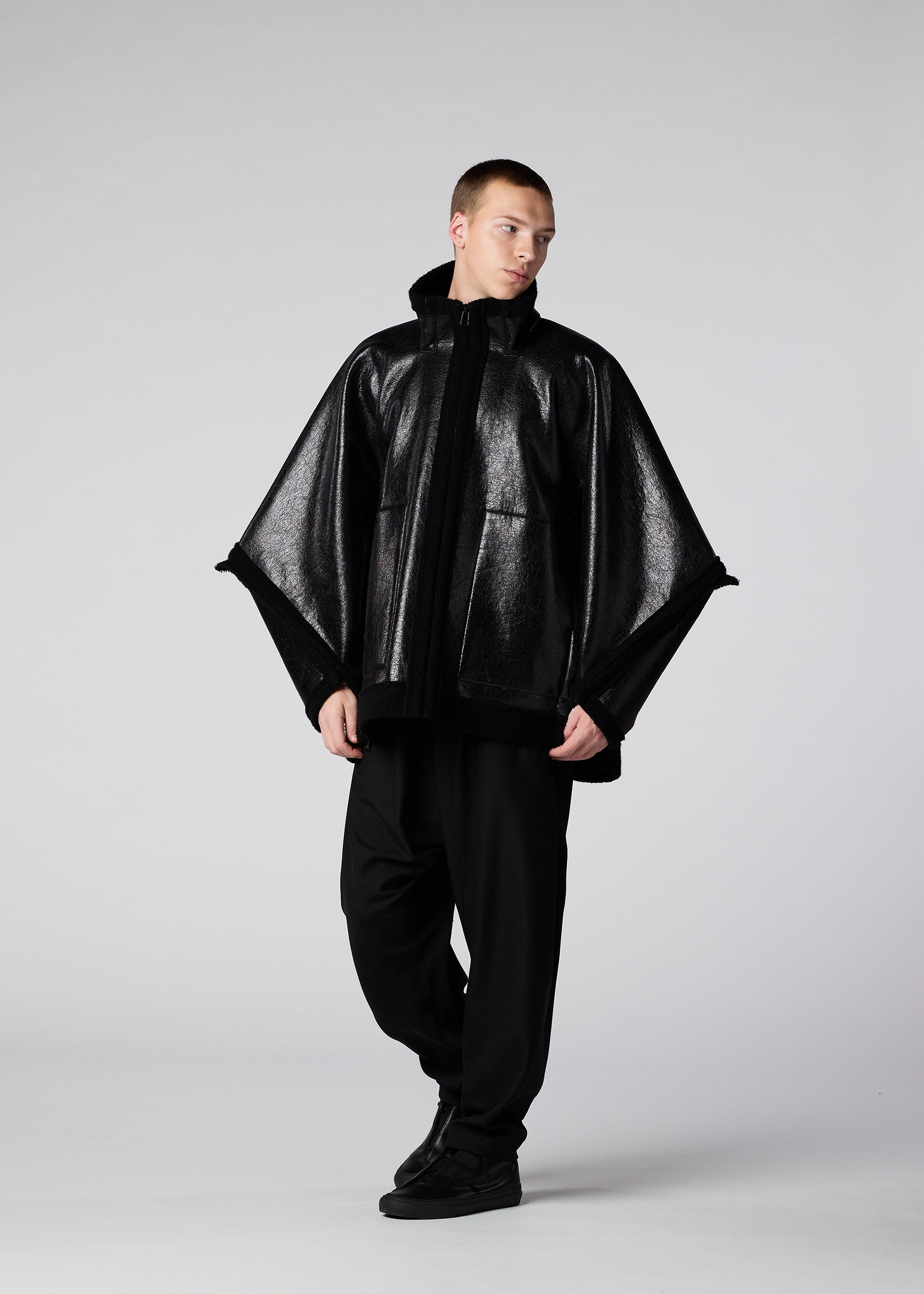 A model wears the IM MEN METALLIC ULTRA BOA jacket.