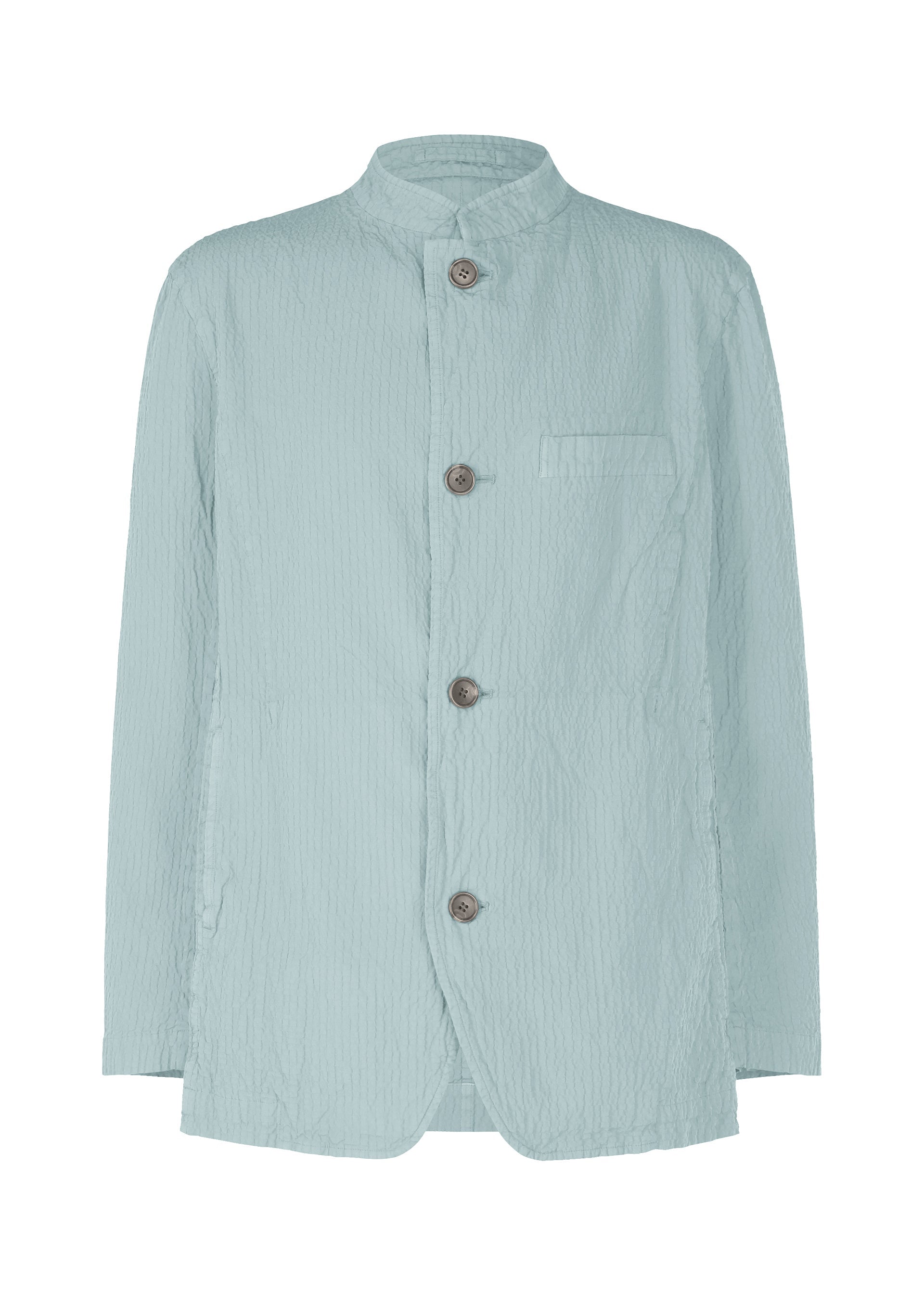 A product shot of the IM MEN SHRINK DYE jacket in light blue (70).