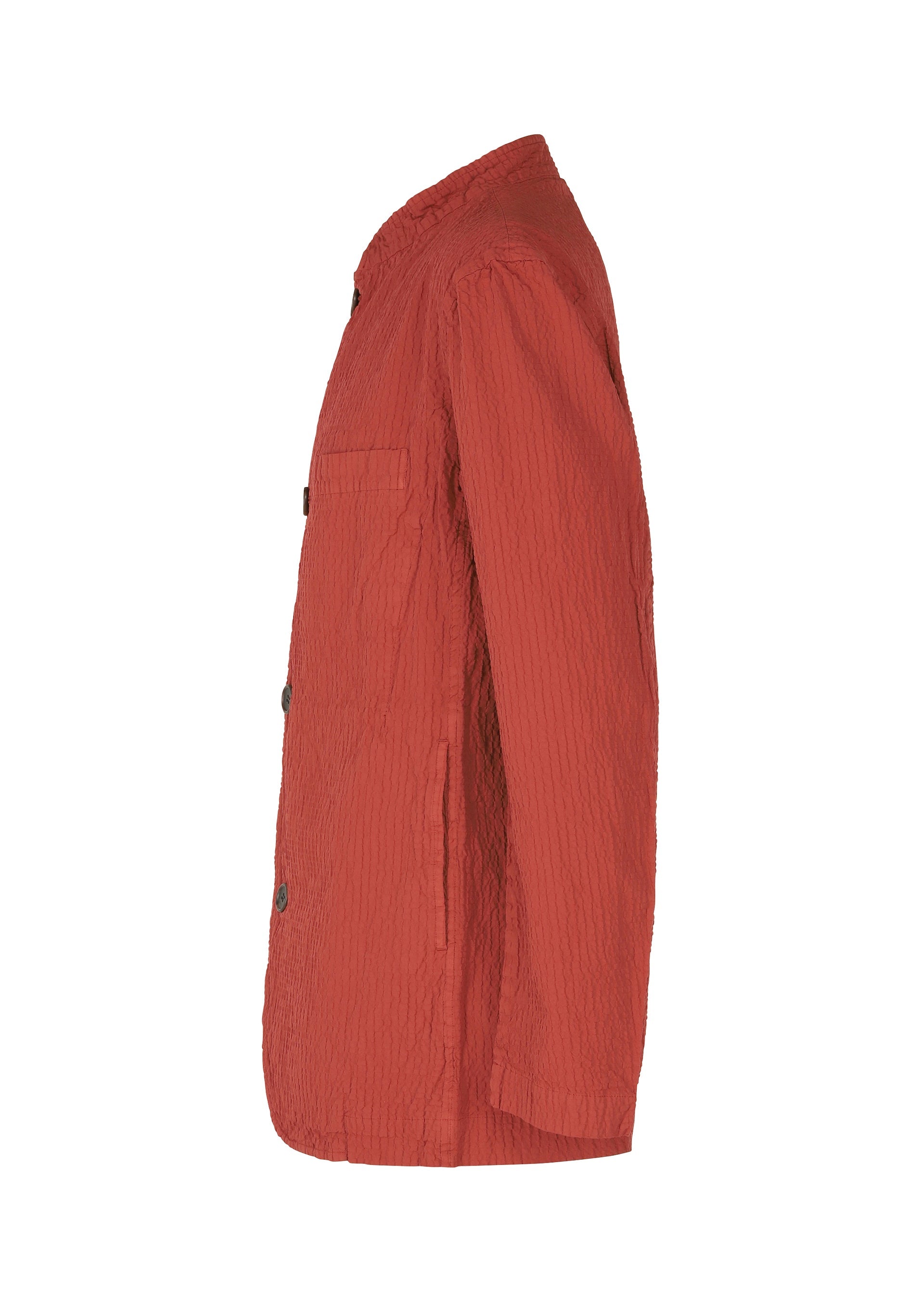 A detail shot of the IM MEN SHRINK DYE jacket.