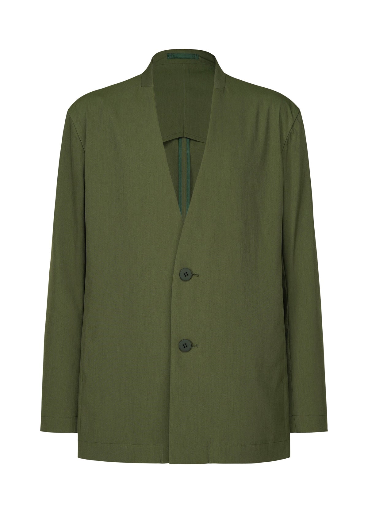 A product shot of the IM MEN AIR jacket in dark green.