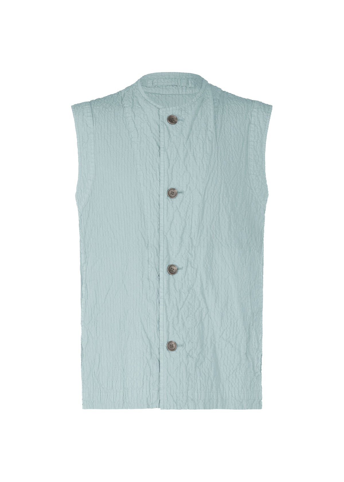 A product shot of the IM MEN SHRINK DYE vest in light blue (70).