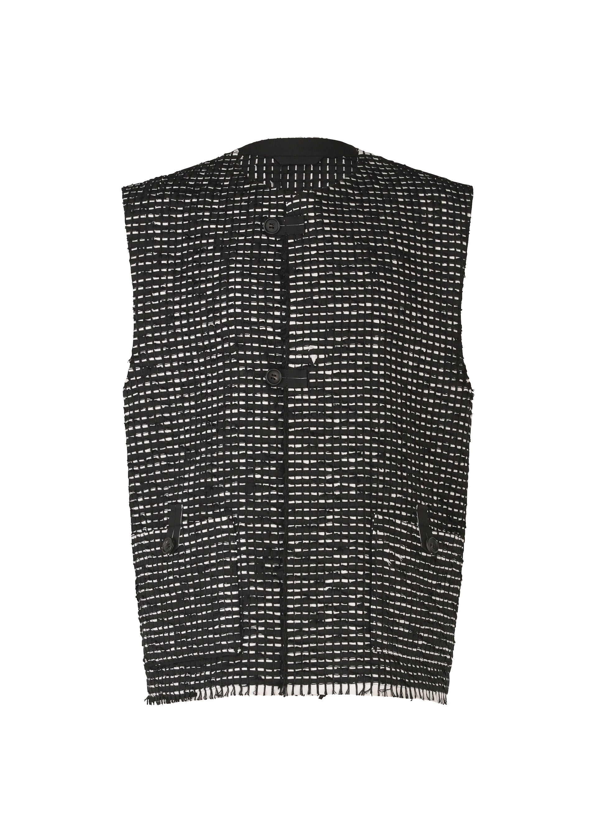 A product shot of the IM MEN SAKIORI vest in black (15).