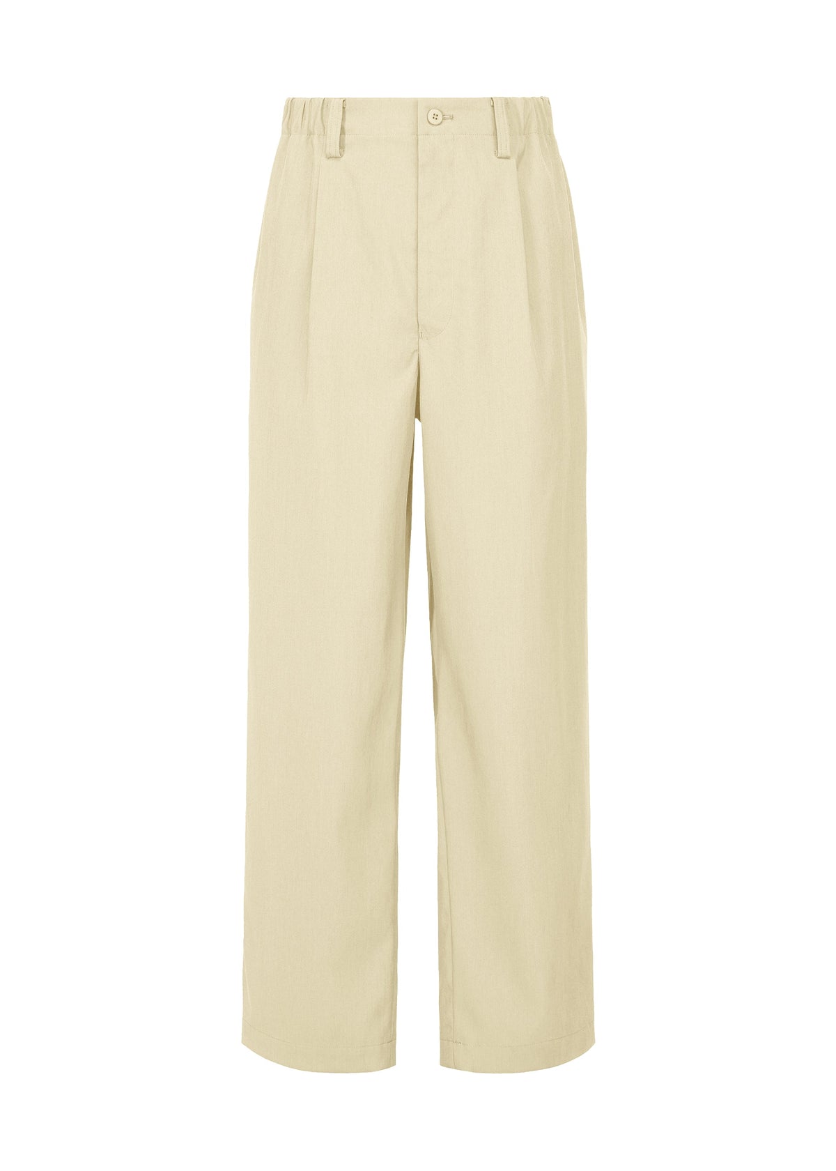 A product shot of the IM MEN AIR trousers in ivory.