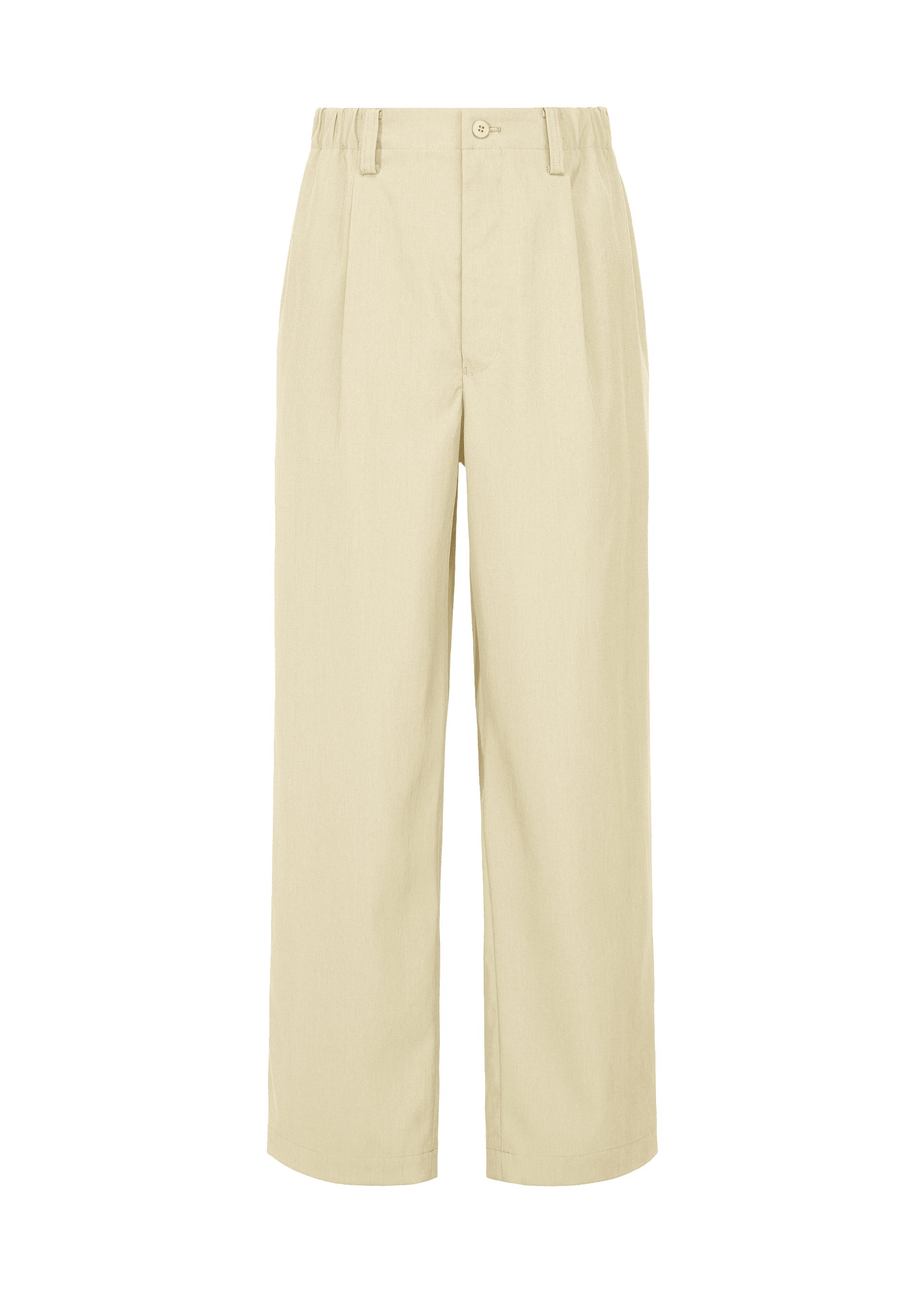 A product shot of the IM MEN AIR trousers in ivory.