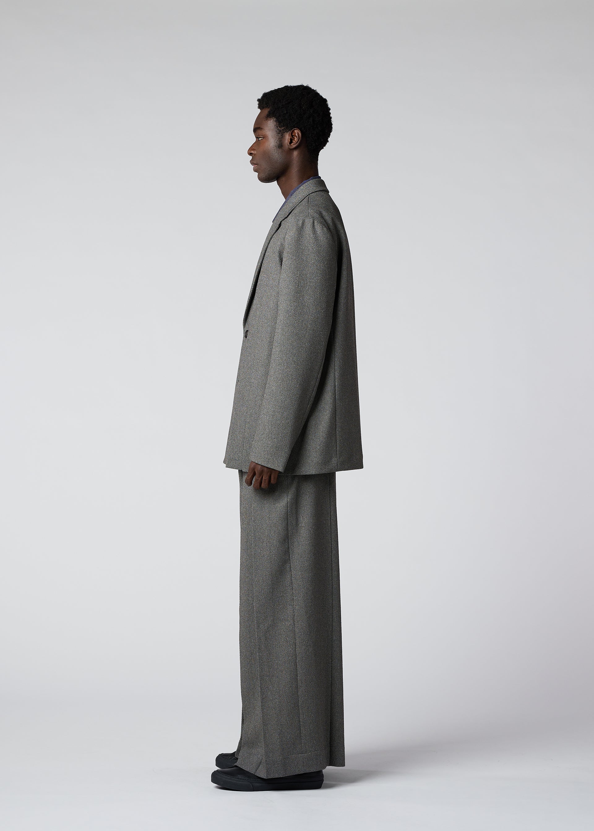 WOOL LIKE TWEED Trousers Grey