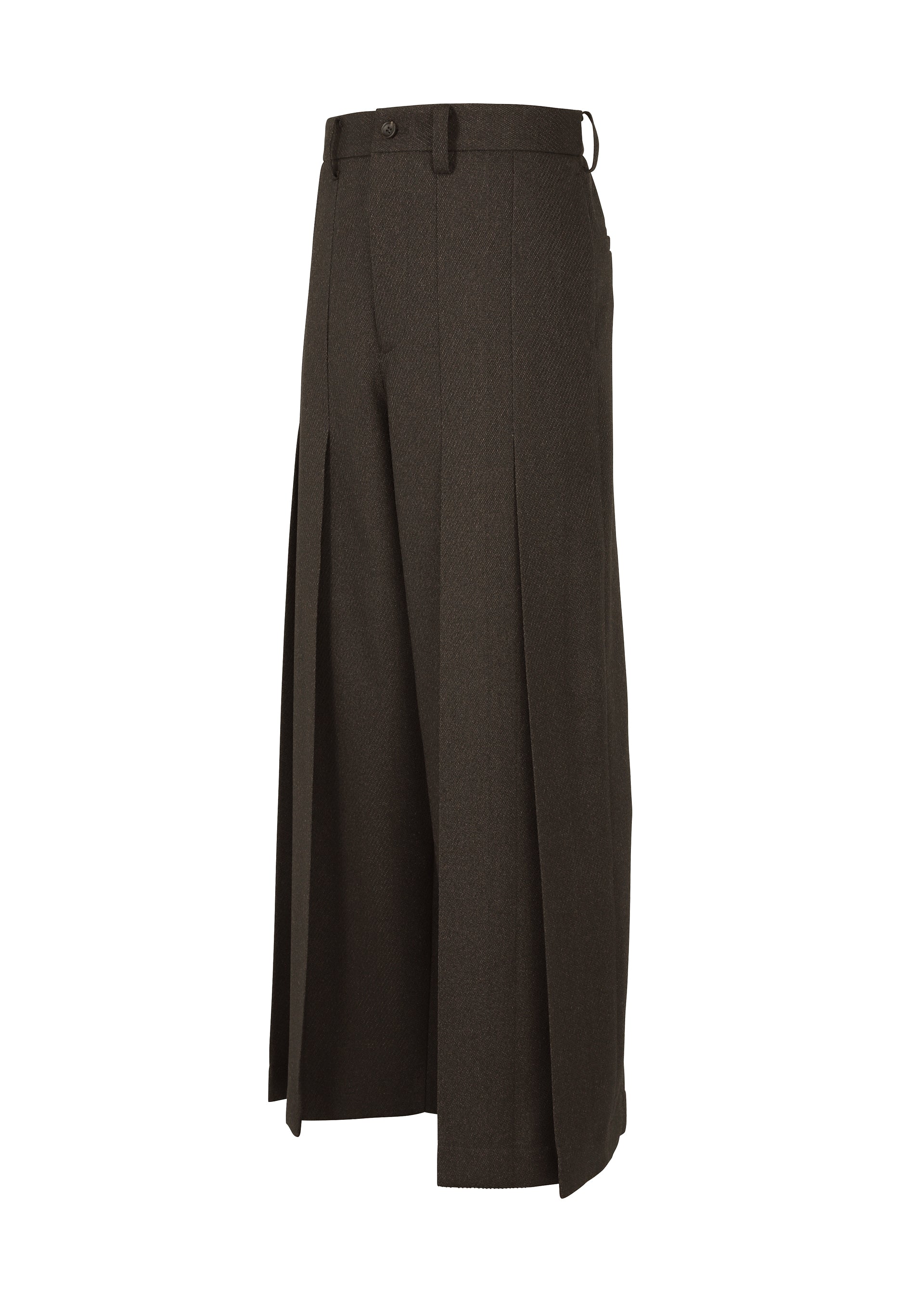 WOOL LIKE TWEED Trousers Dark Brown