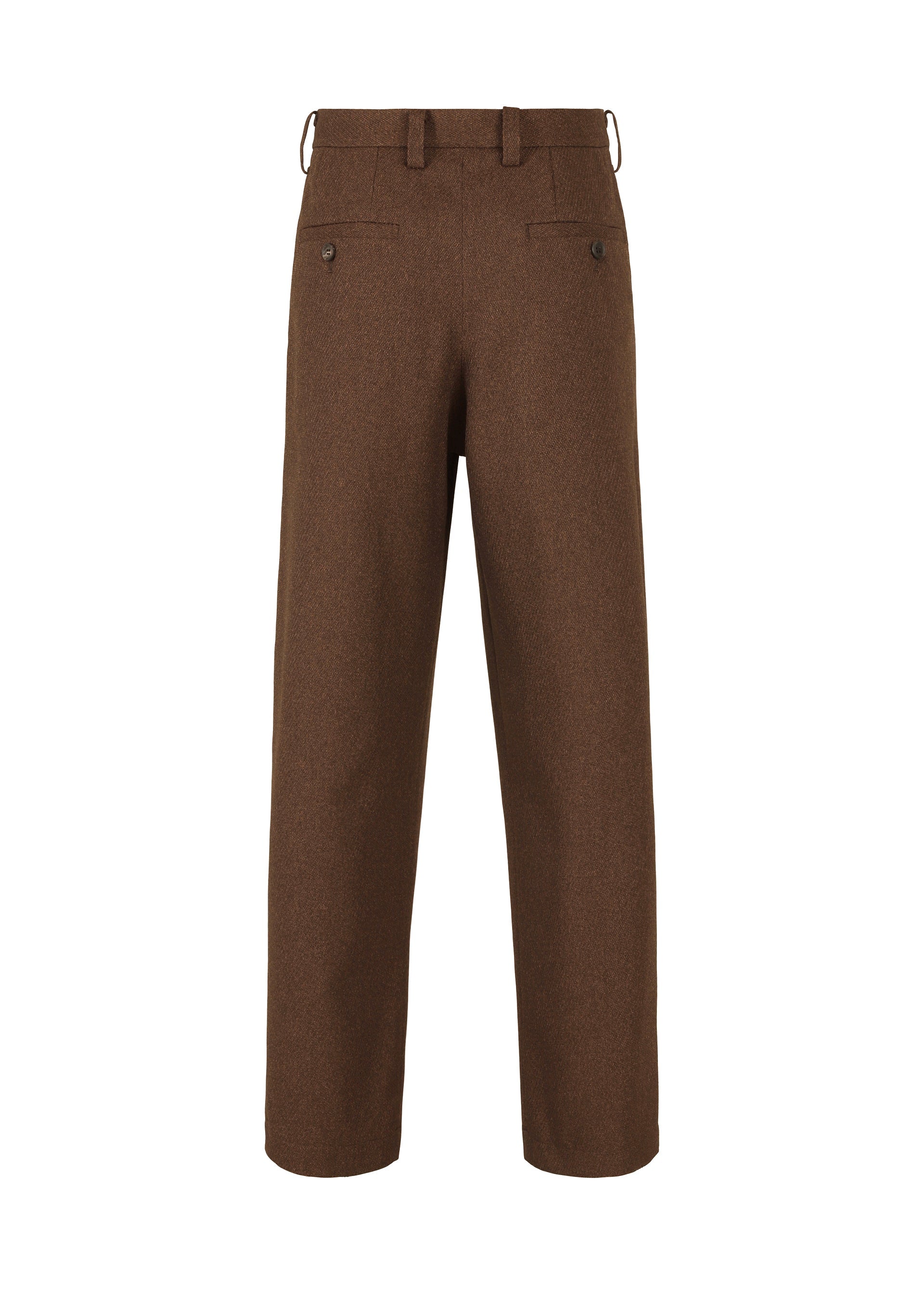 WOOL LIKE TWEED Straight-leg Trousers Dark Brown – The official