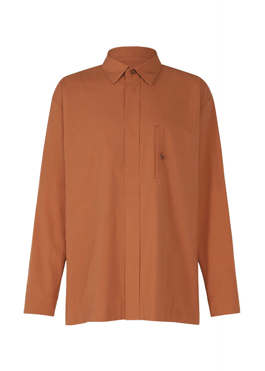 A product shot of the IM MEN WHITE SHIRT shirt in terracotta.