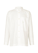 A product shot of the IM MEN DOUBLE FACE COTTON SHIRT shirt in white (01).