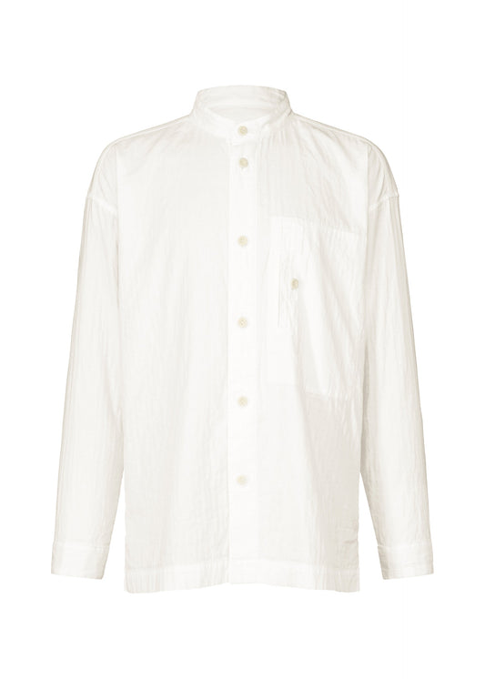 A product shot of the IM MEN DOUBLE FACE COTTON SHIRT shirt in white (01).