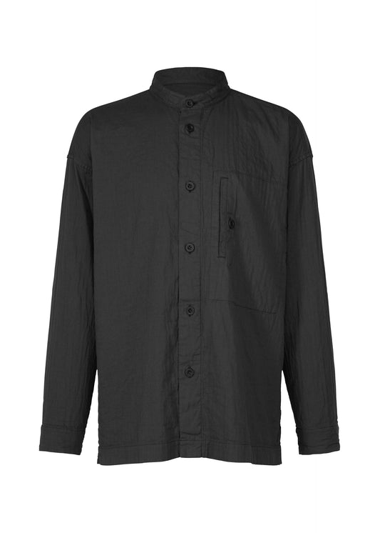 A product shot of the IM MEN DOUBLE FACE COTTON SHIRT shirt in black (15).