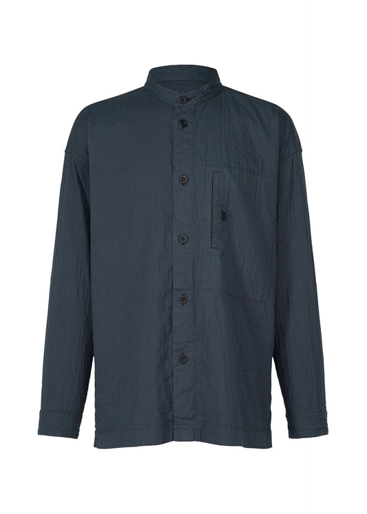 A product shot of the IM MEN DOUBLE FACE COTTON SHIRT shirt in navy (75).