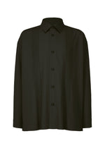 A product shot of the IM MEN PLEATS SHIRT shirt in black (15).