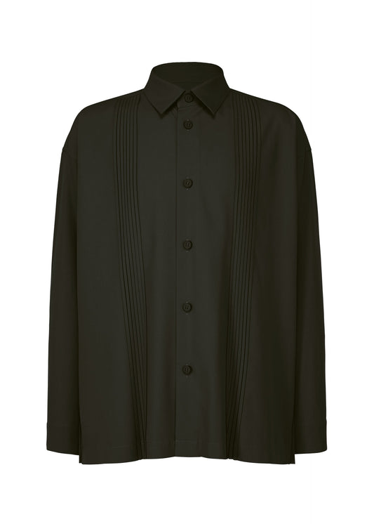 A product shot of the IM MEN PLEATS SHIRT shirt in black (15).