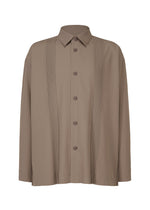 A product shot of the IM MEN PLEATS SHIRT shirt in mocha (48).