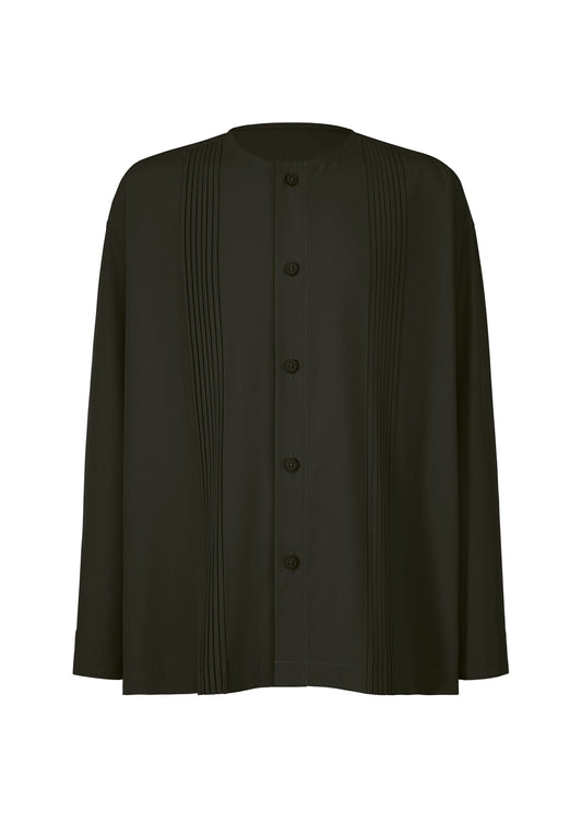 A product shot of the IM MEN PLEATS SHIRT shirt in black (15).