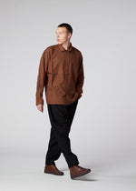 A model wears the IM MEN WOOL LIKE COMPACT SHIRT shirt.