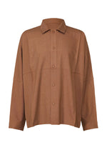 A product shot of the IM MEN WOOL LIKE COMPACT SHIRT shirt in brown (44).