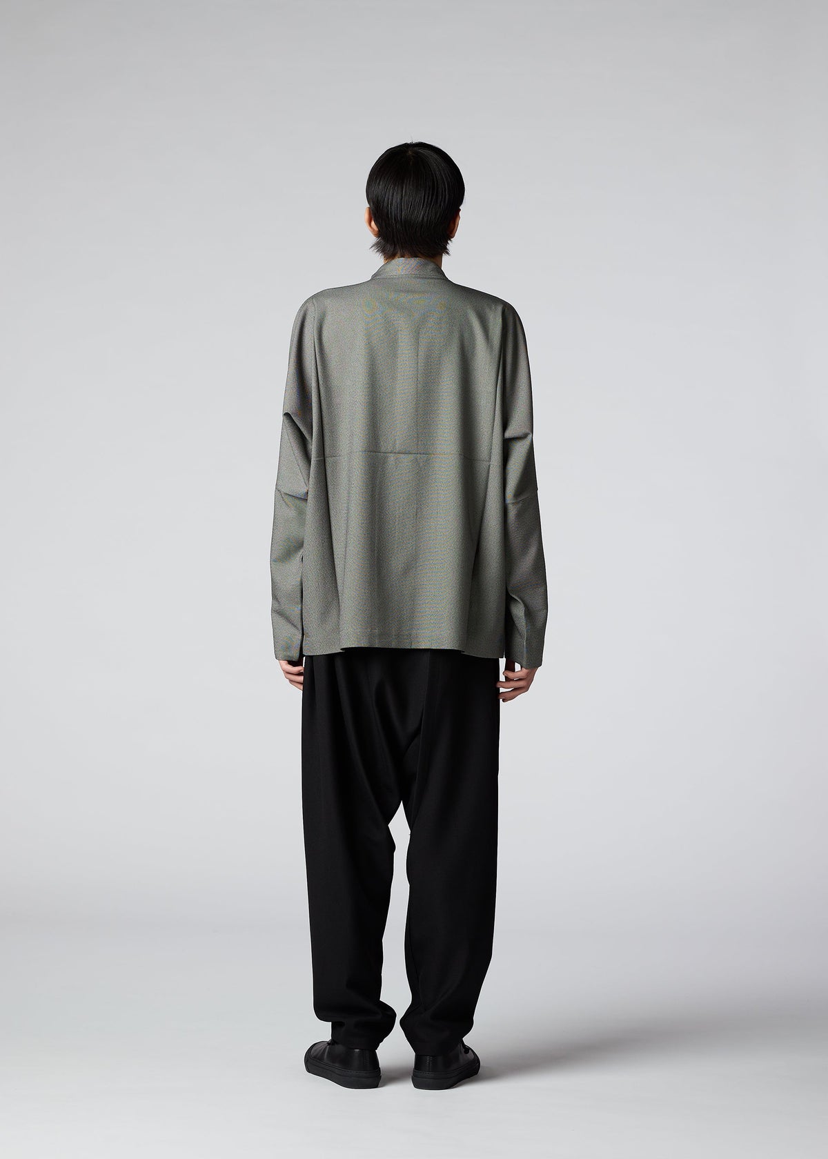 A model wears the IM MEN WOOL LIKE COMPACT SHIRT shirt.