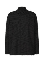 A product shot of the IM MEN GEOMETRY JACQUARD SHIRT shirt in black (15).