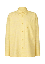 A product shot of the IM MEN GEOMETRY JACQUARD SHIRT shirt in light yellow (51).