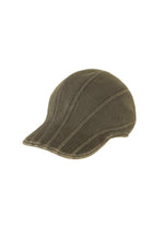A product shot of the IM MEN CARVED CAP hat in charcoal grey (13).