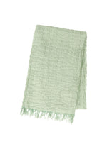 A product shot of the IM MEN SHRINK BORDER STOLE stole in sage green (66).