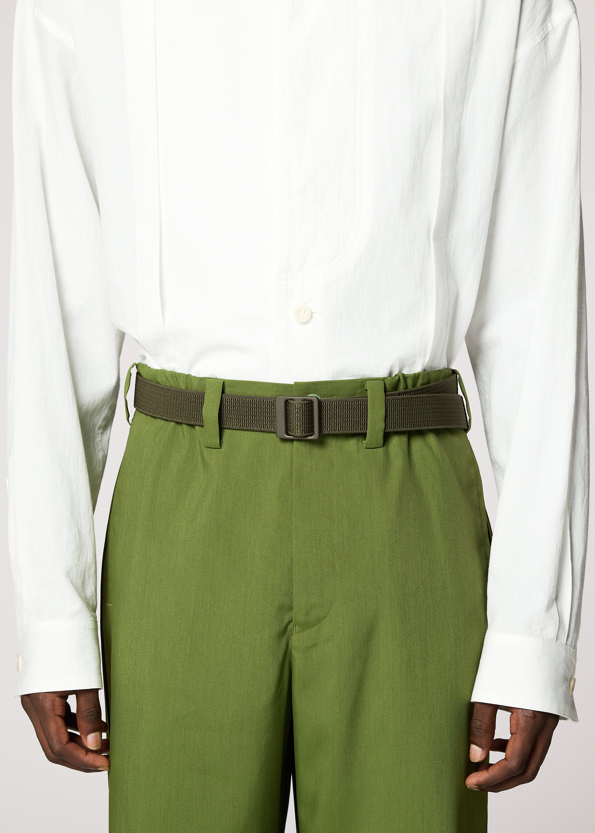 A model wears the IM MEN FRICTION BELT belt.