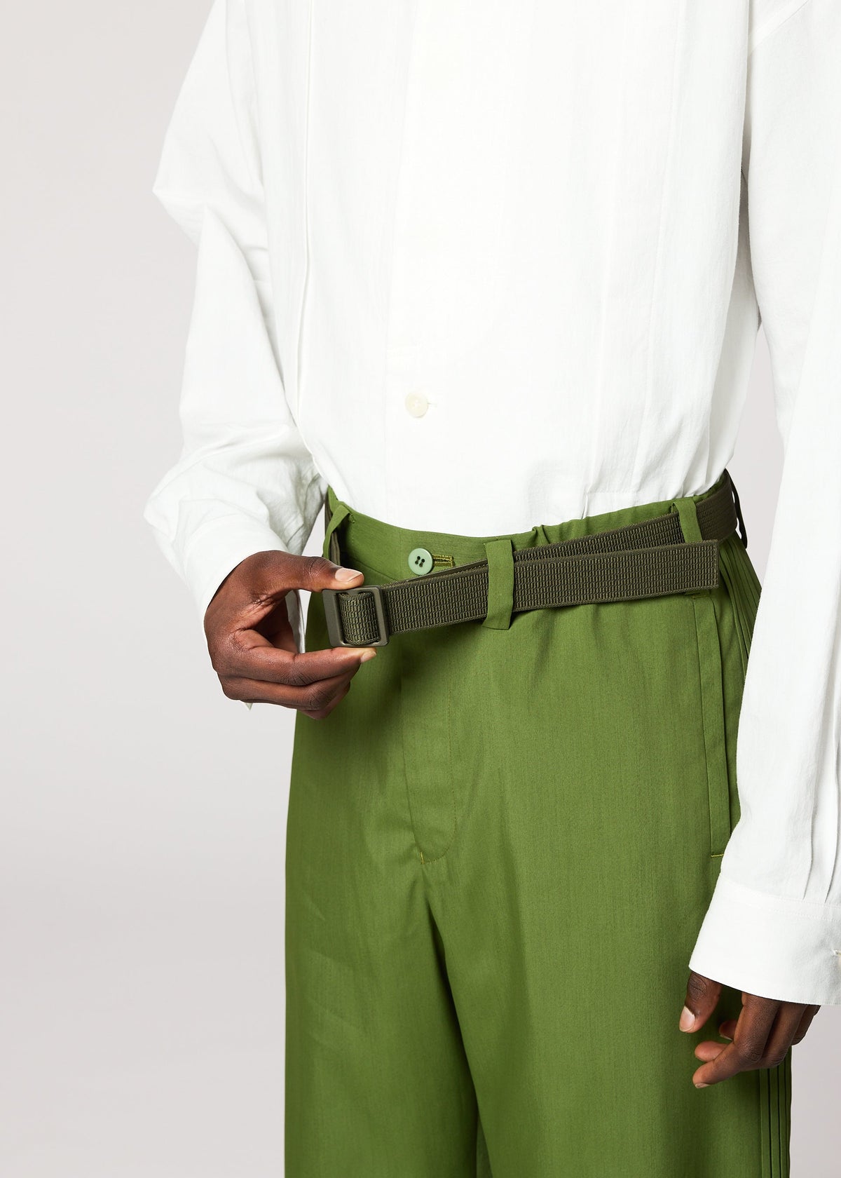 A model wears the IM MEN FRICTION BELT belt.