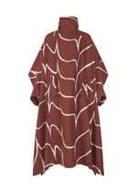 A product shot of the IM MEN EARTH coat in red (24).