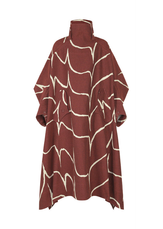 A product shot of the IM MEN EARTH coat in red (24).