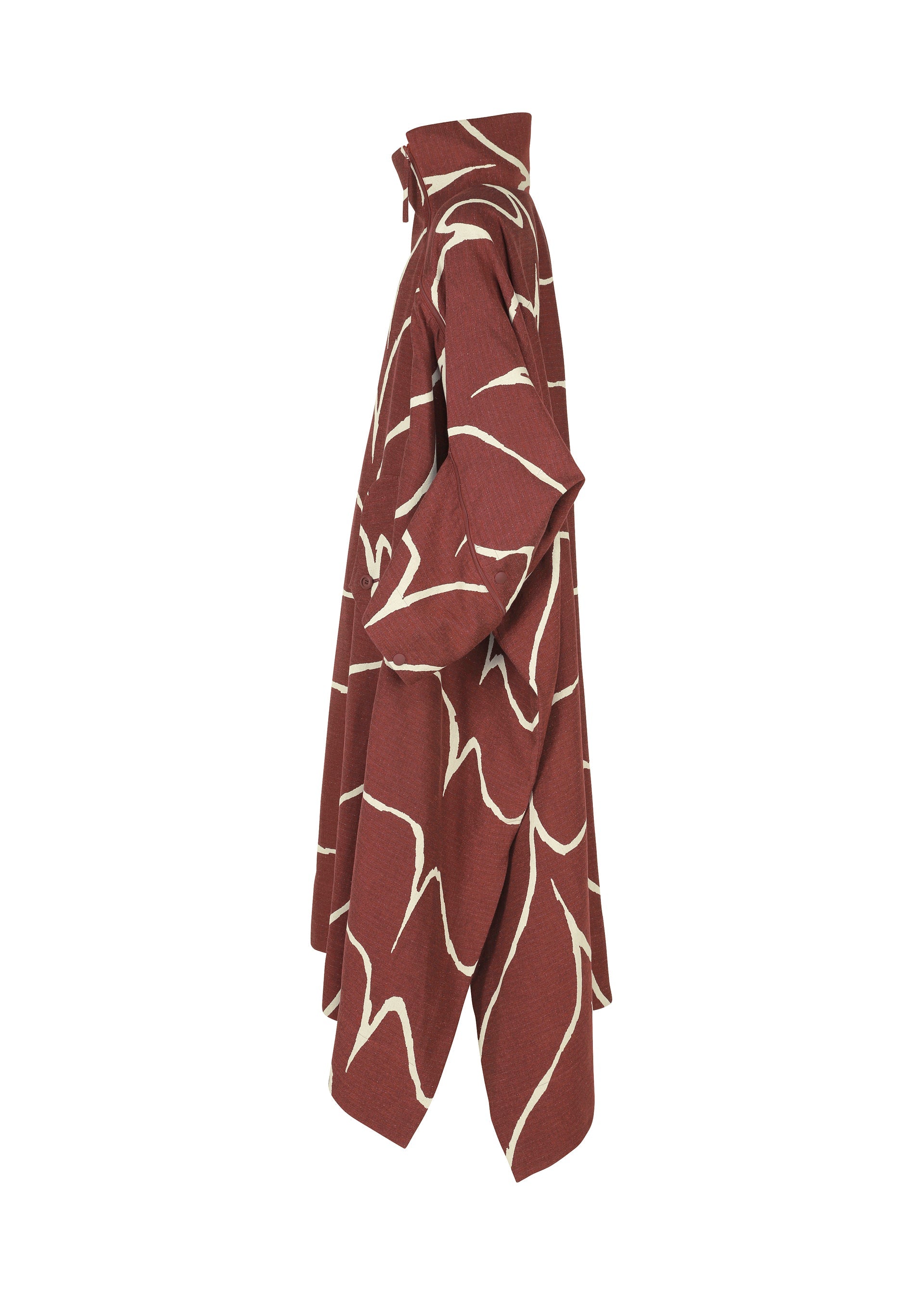 A detail shot of the IM MEN EARTH coat.