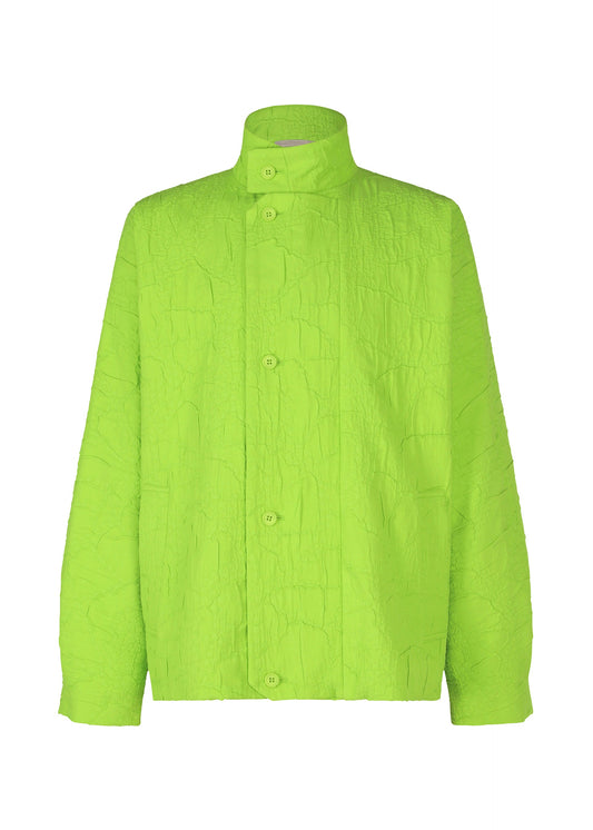 A product shot of the IM MEN SHRINK JACQUARD clothing in light green (60).
