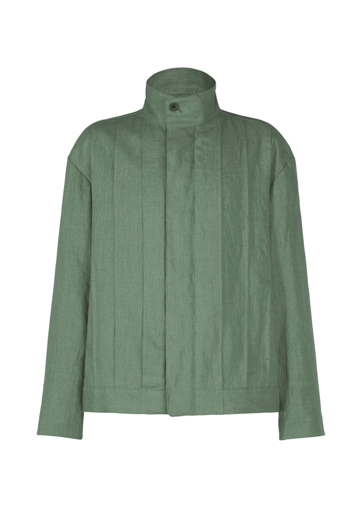 A product shot of the IM MEN TOUGH LINEN jacket in dark green (63).
