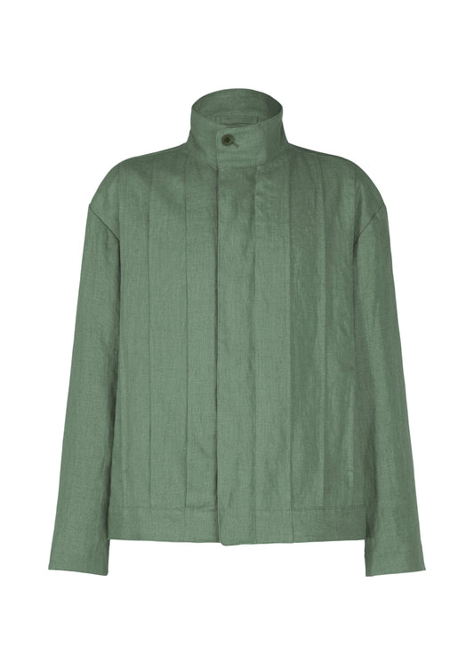 A product shot of the IM MEN TOUGH LINEN jacket in dark green (63).