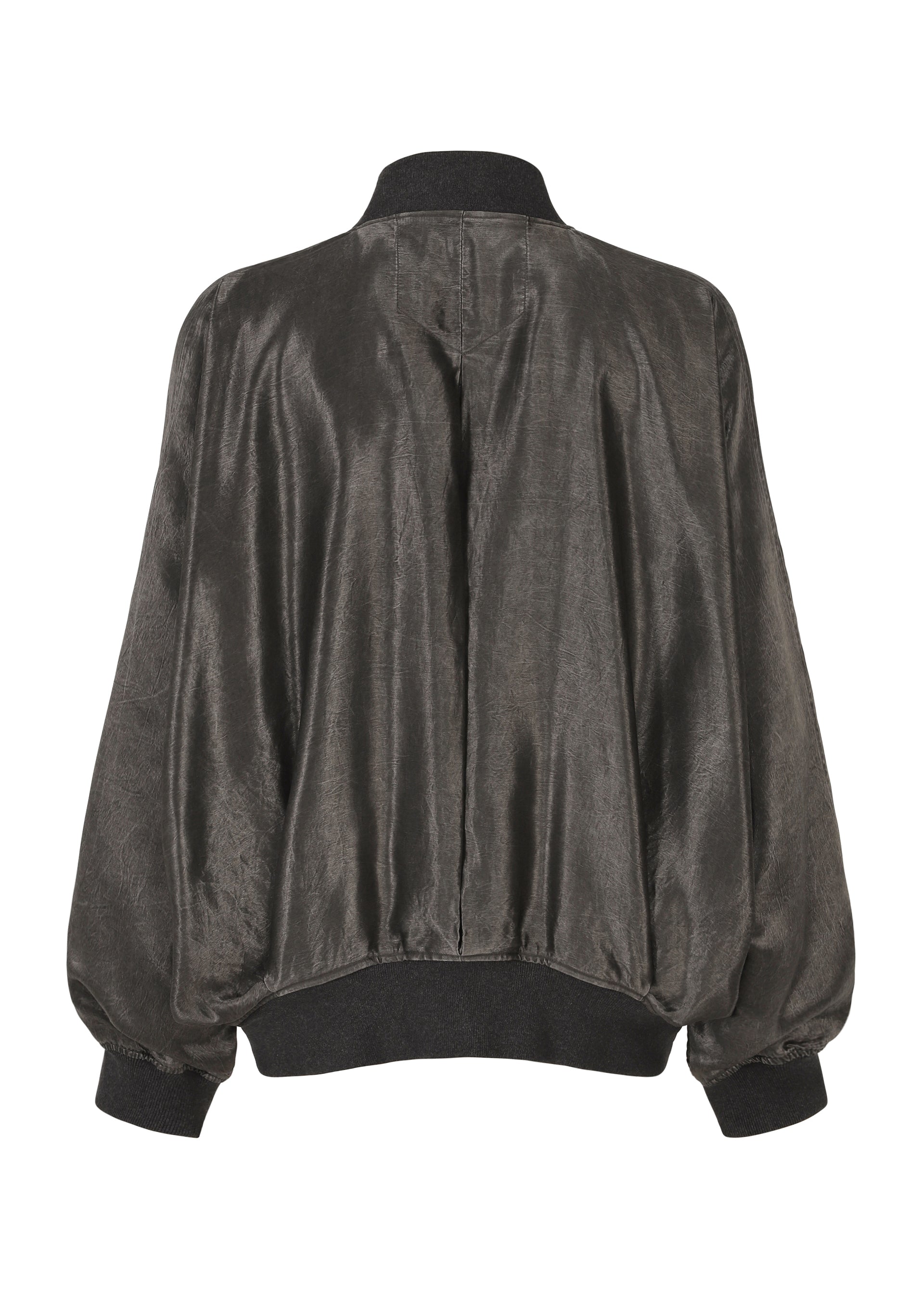 A detail shot of the IM MEN SATIN WASH jacket.