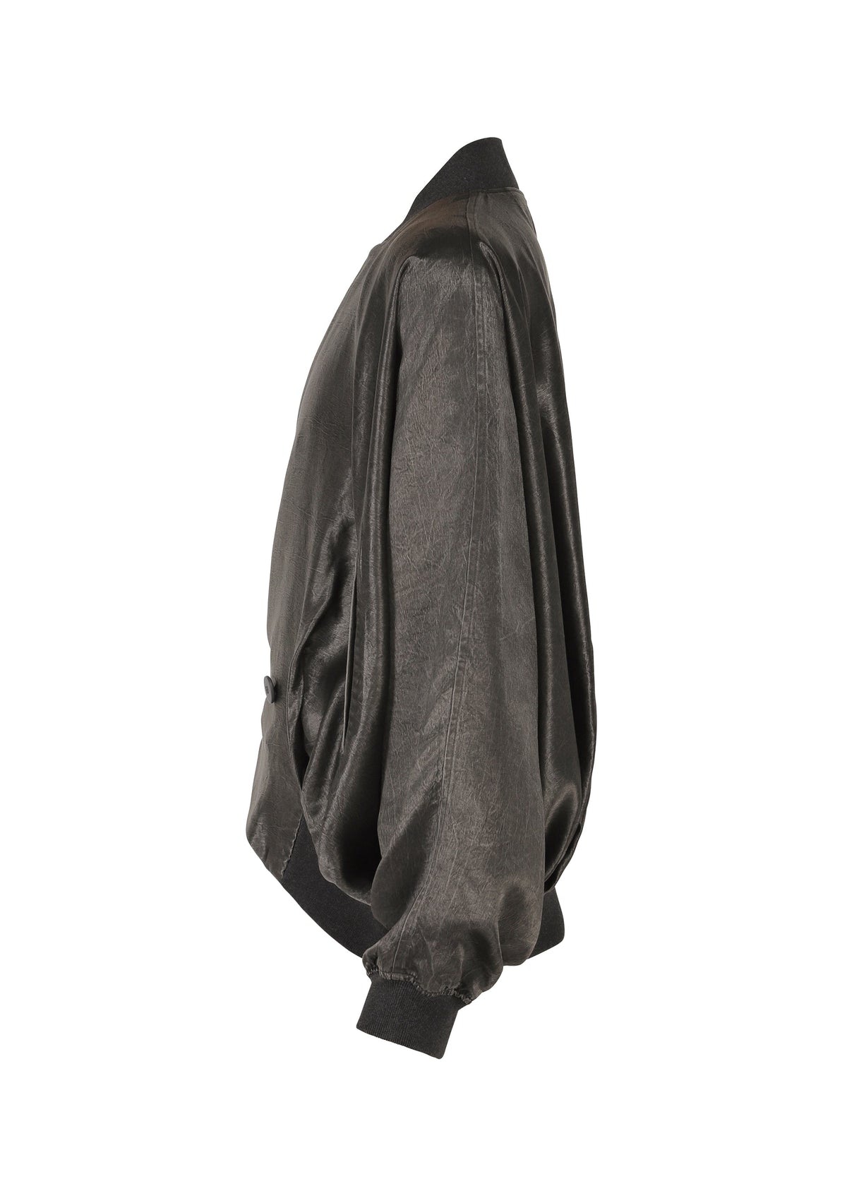 A detail shot of the IM MEN SATIN WASH jacket.