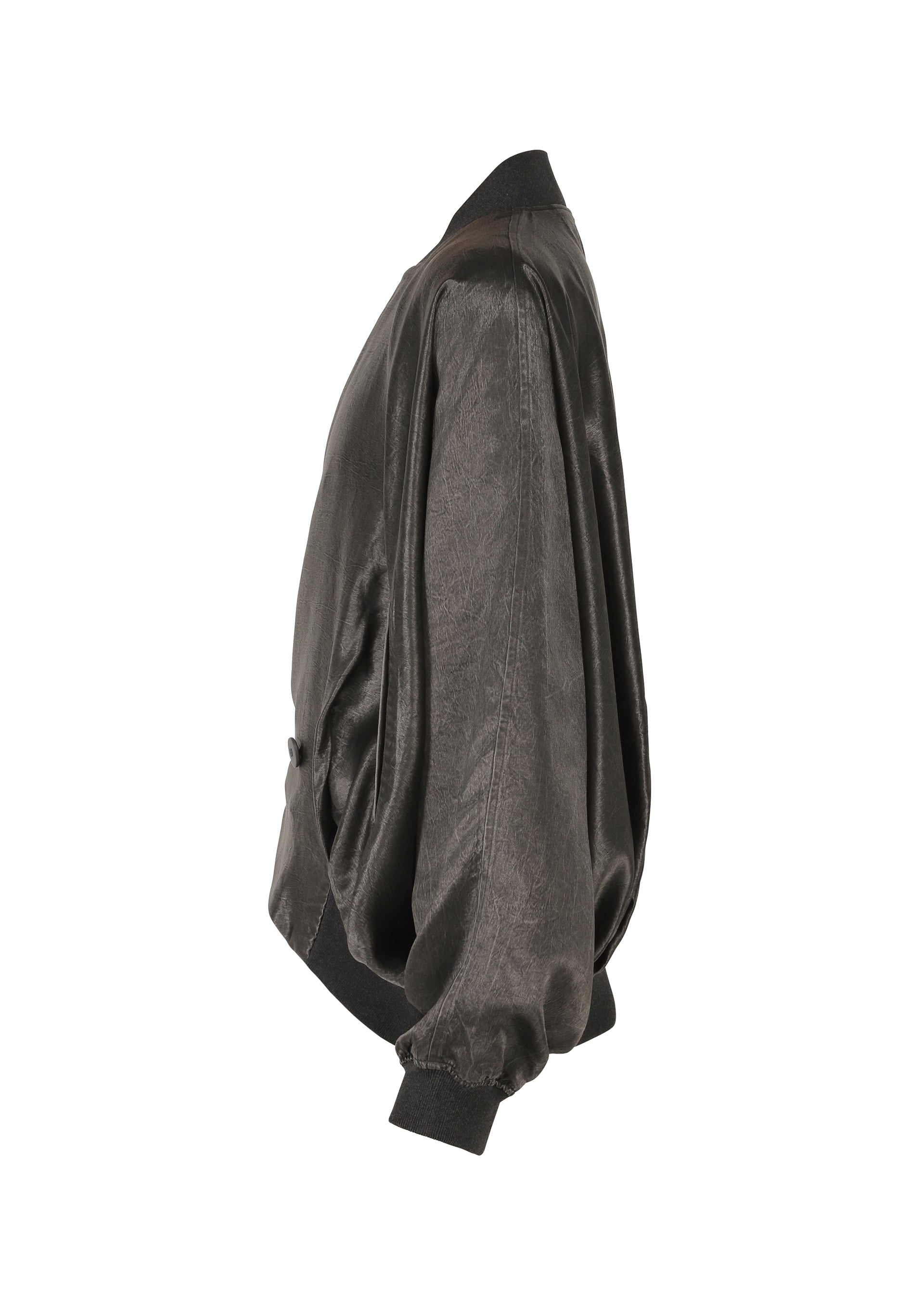 A detail shot of the IM MEN SATIN WASH jacket.