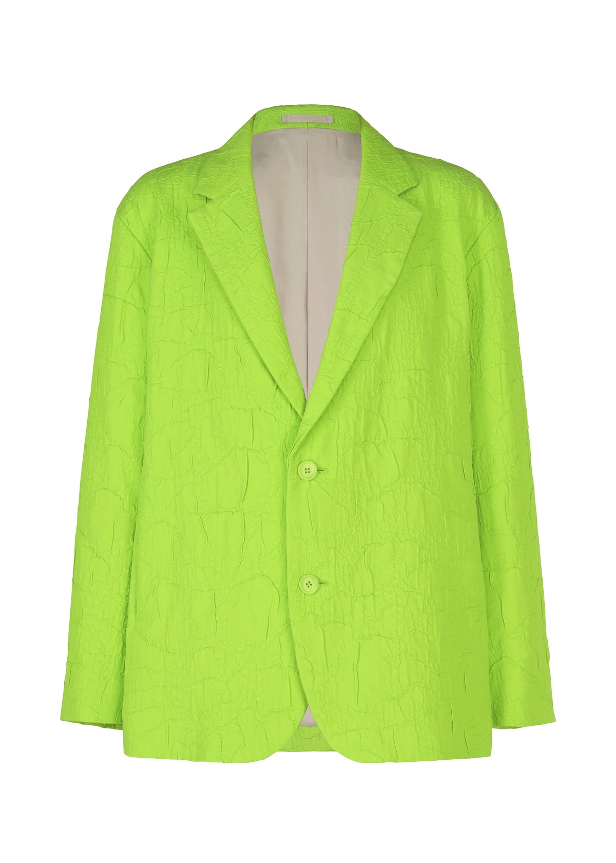 A product shot of the IM MEN SHRINK JACQUARD clothing in light green (60).