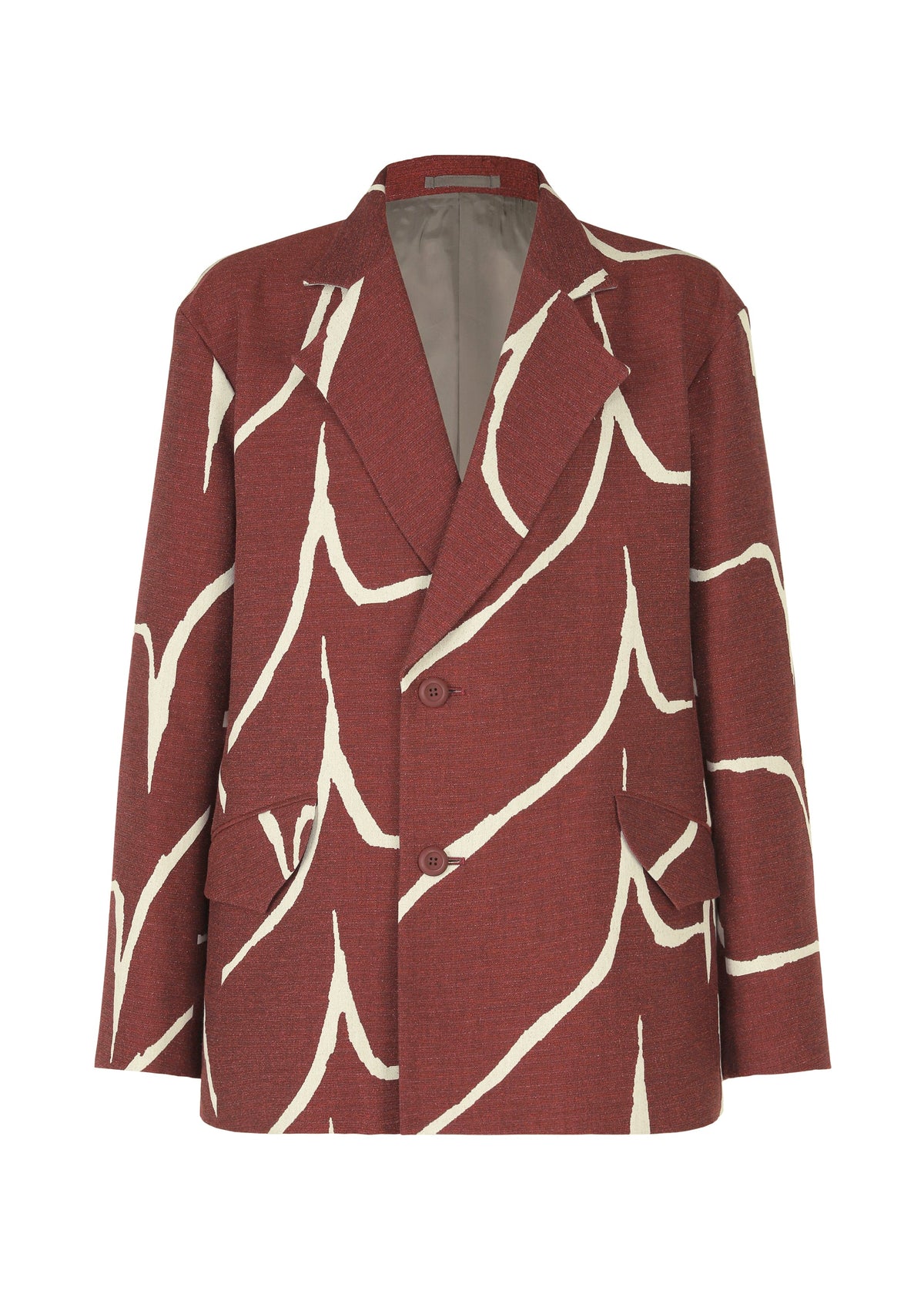 A product shot of the IM MEN EARTH jacket in red (24).