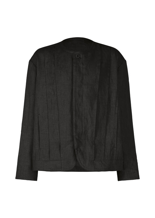 A product shot of the IM MEN TOUGH LINEN jacket in black (15).