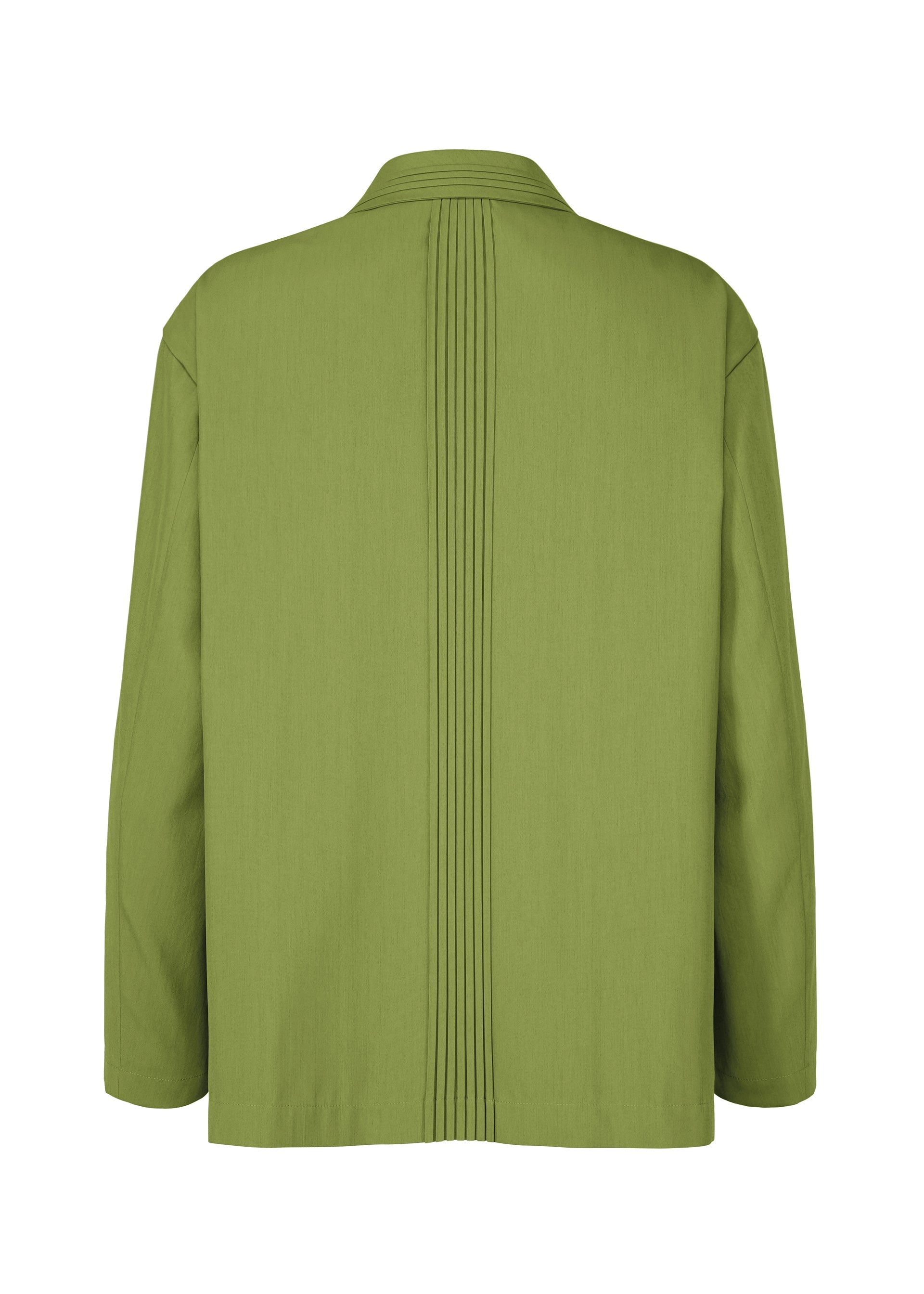 A detail shot of the IM MEN AIR PLEATS jacket.