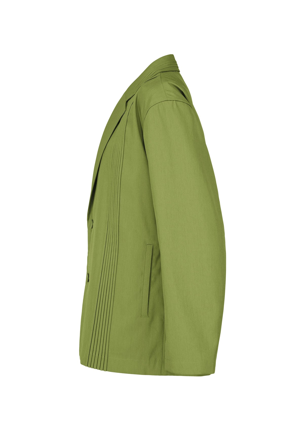 A detail shot of the IM MEN AIR PLEATS jacket.