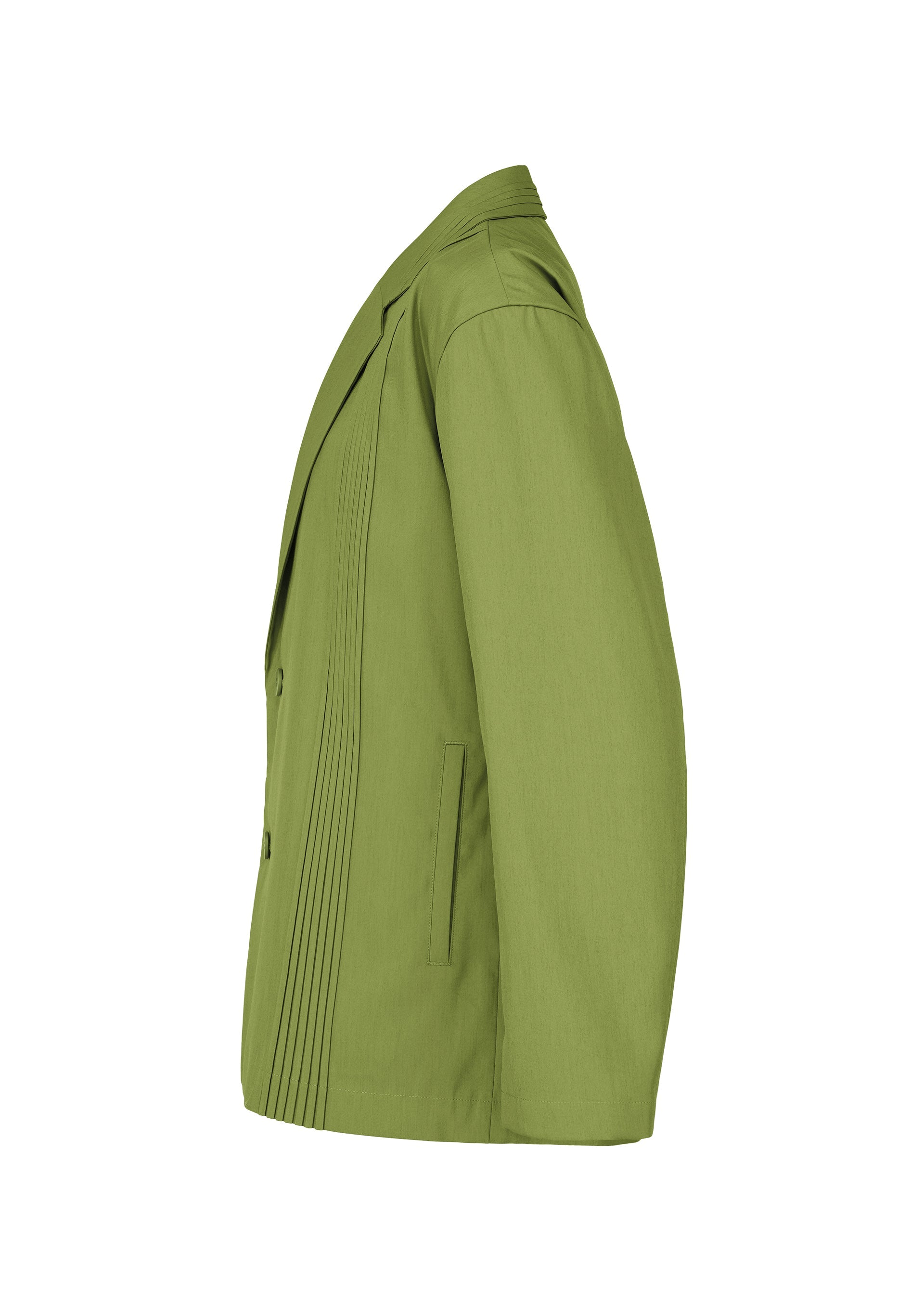 A detail shot of the IM MEN AIR PLEATS jacket.