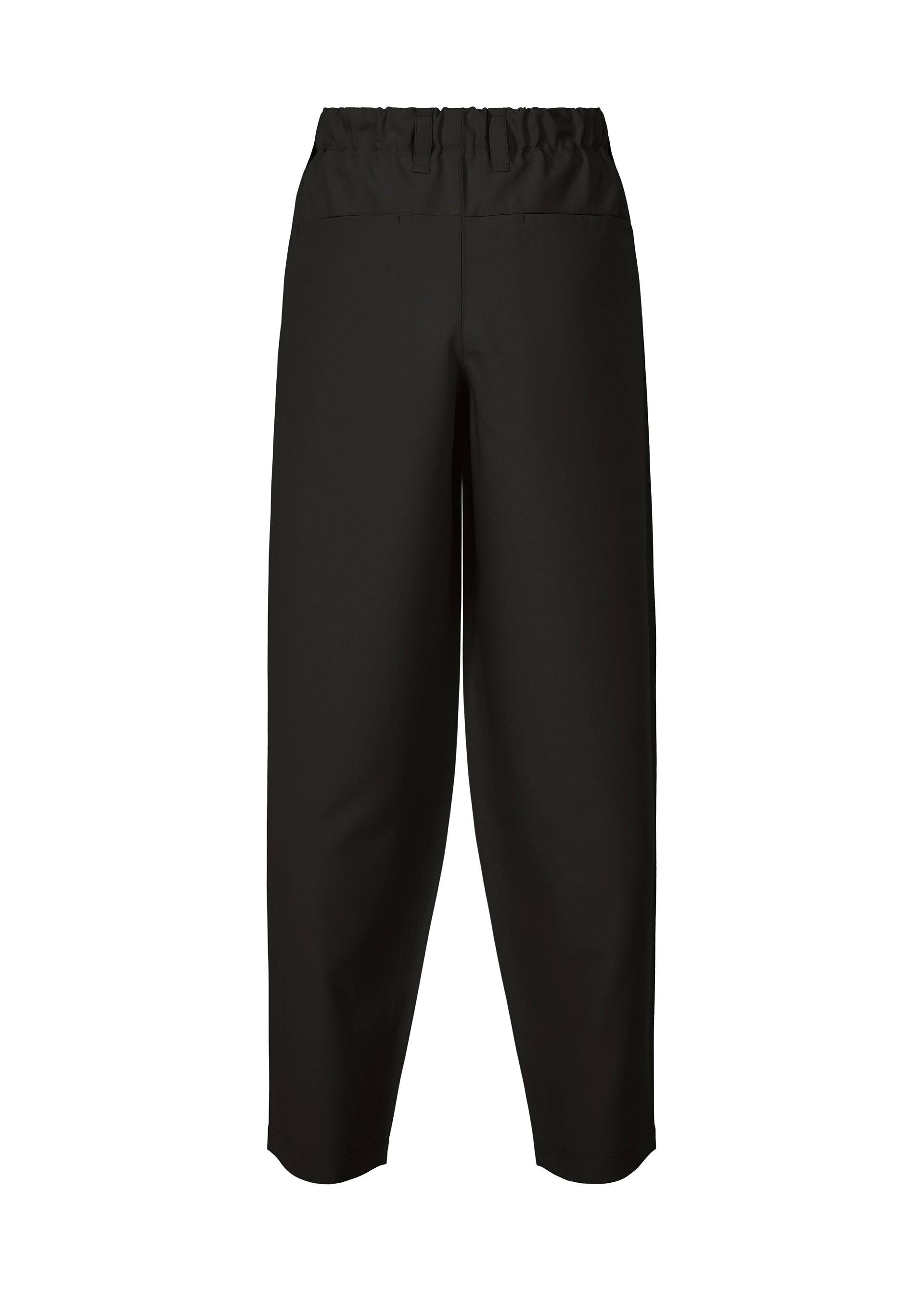 A detail shot of the IM MEN FLAT BLACK trousers.